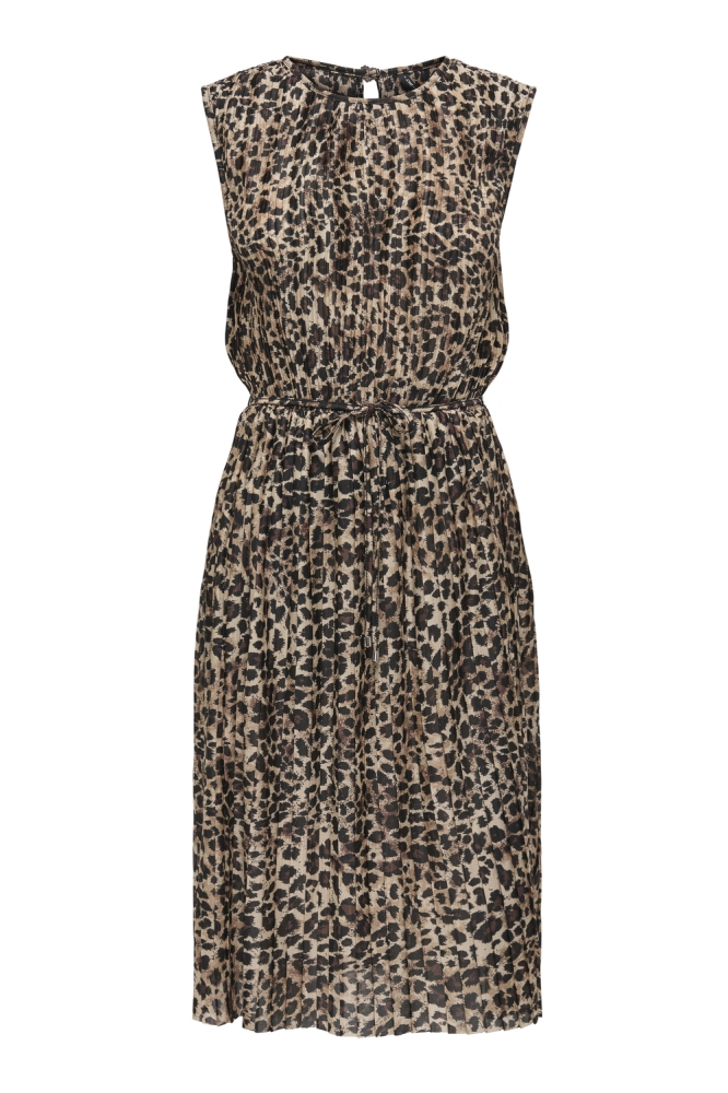 ONLELEMA S/L PLISSE DRESS BOX JRS 15201887 CARTOUCHE/JRS FURRY LEO
